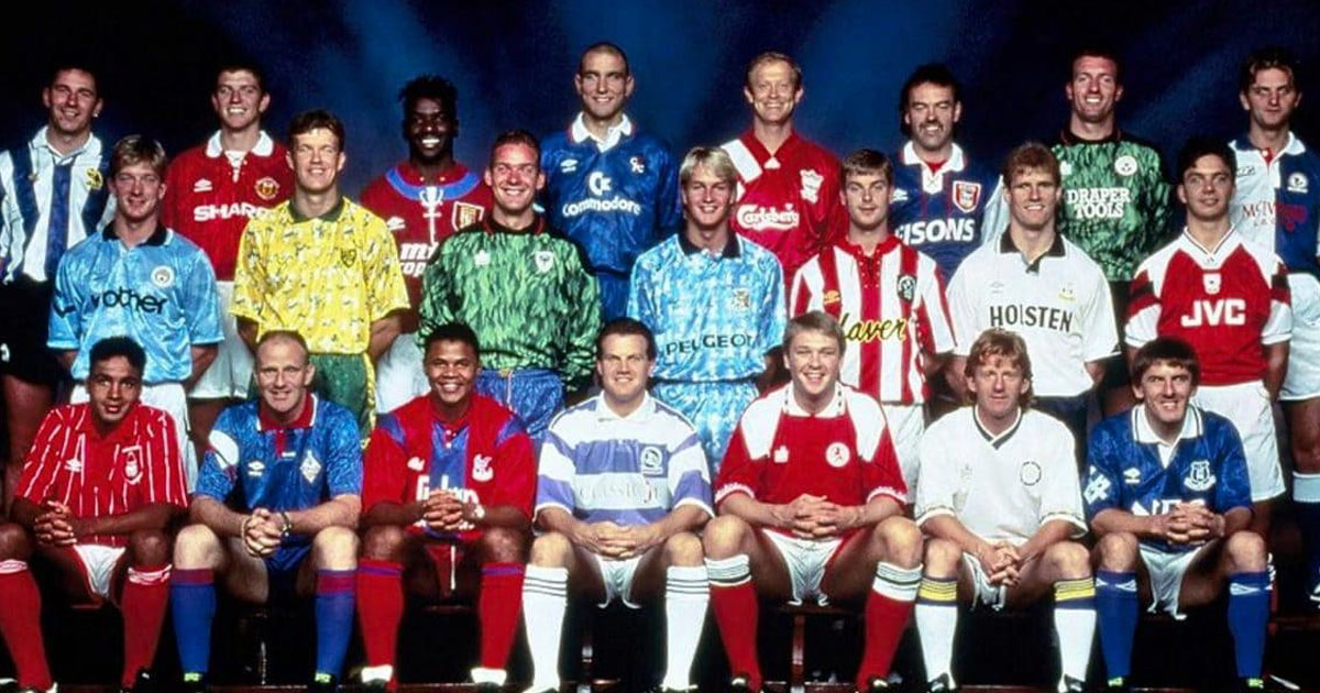 Players from each of the first 22 Premier League clubs in a publicity photo