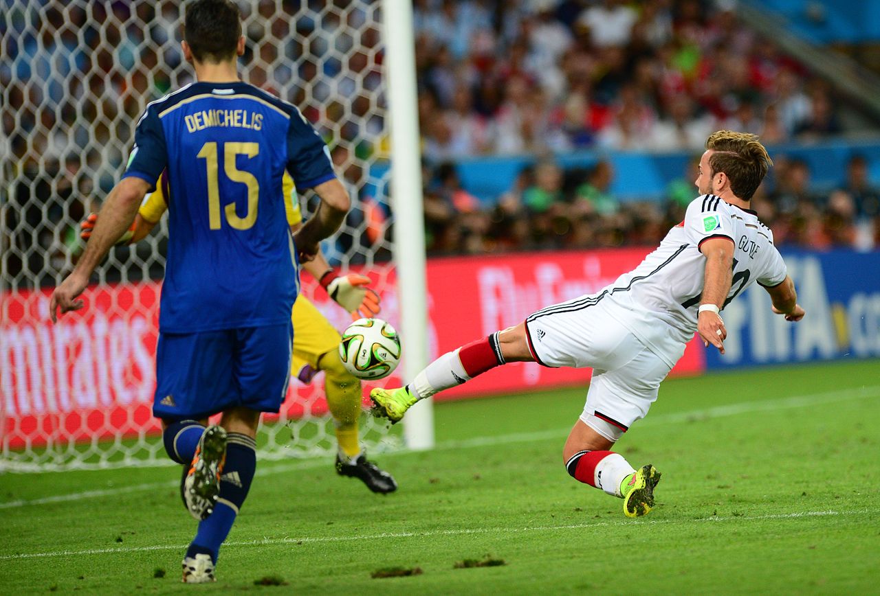 Mario Götze's goal in the 2014 World Cup final